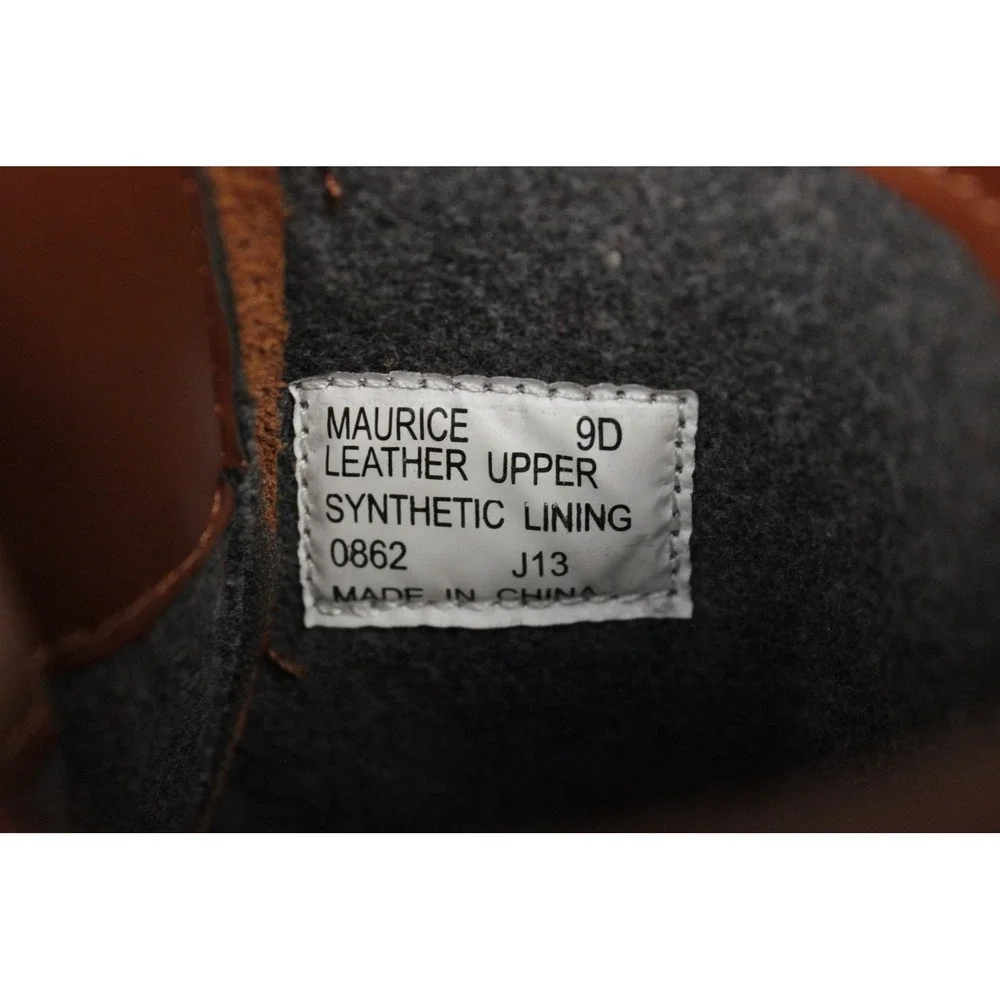 Polo Ralph Lauren Maurice Leather Harness Boots Mens 9D Brown Lace Up Moto